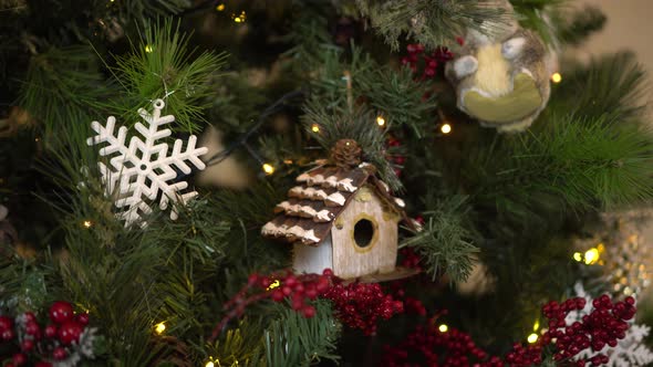 Christmas Tree with Toys Closeup