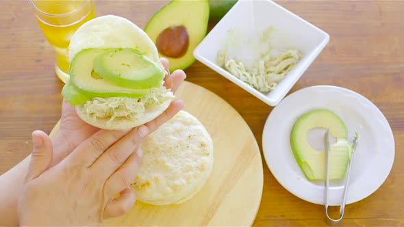 Arepas, Venezuelan dish made of corn flour