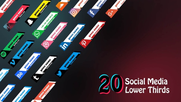 Social Media Lower Third Pack 2