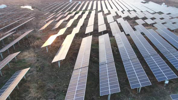 Solar power station in montain