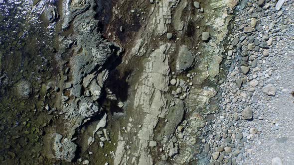 A scenic rocky beach coastline