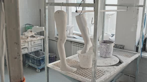 Human Leg Plaster Casts
