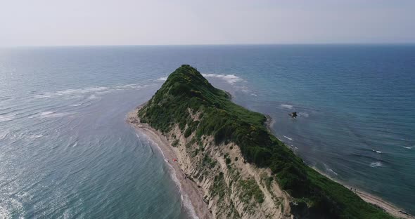 Aerial of the Cape of Rodon in Durres Albania