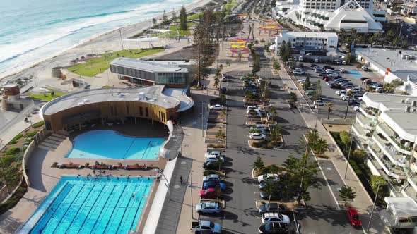 Aerial View of a Beach side City in Australia