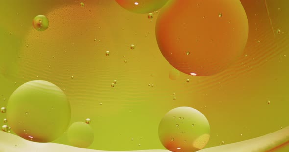 Fantastic Structure of Colorful Bubbles. Chaotic Motion. Abstract Background