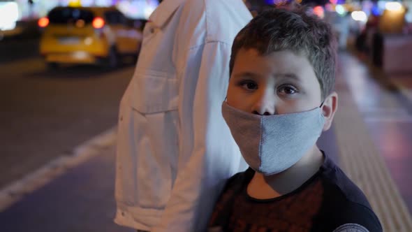 Boy in Face Mask