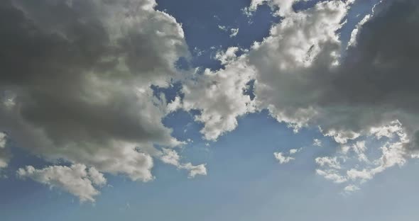 Amazing White Clouds Cumulus Floating on Sky Daylight