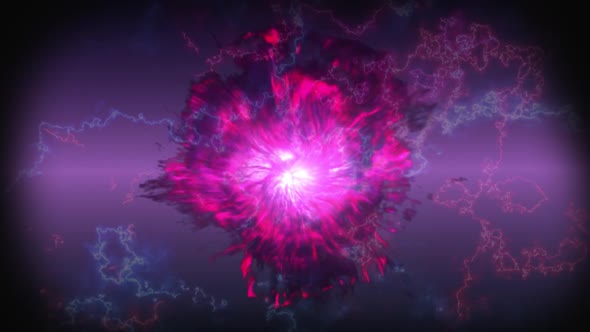 Animated Energy Accumulation in Space | Fireball in Space alt