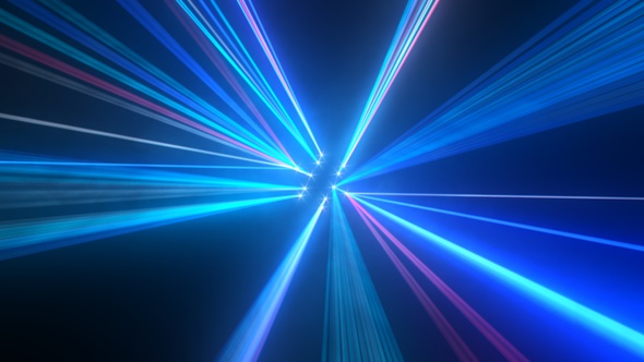 Blue Neon Light VJ Loop 4K