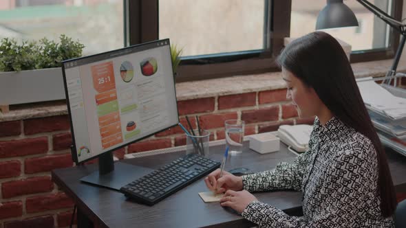 Person Writing on Sticky Notes to Remember Task on Computer