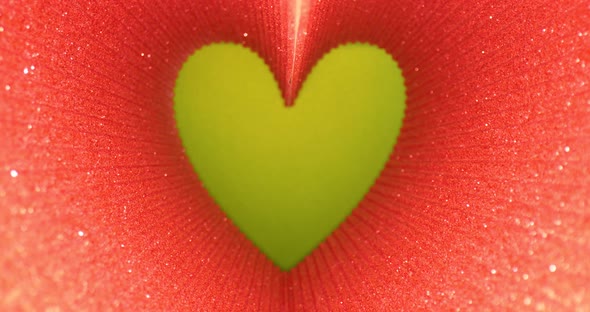 Valentines Day Art Background Pink Glitter Heart Shape Green Screen Chroma Key