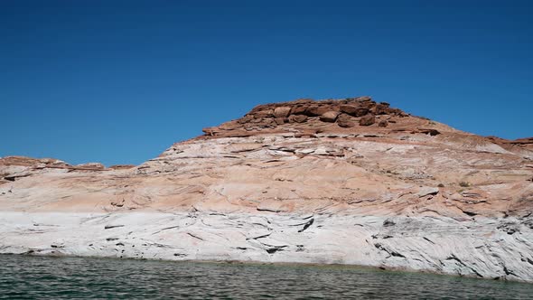 Lake Powell Canyon  View From a Cruise Boat in Summer Season