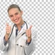 Portrait of young medical doctor woman, Alpha Channel - VideoHive Item for Sale