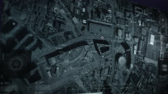 Crime detection software is used by the police to investigate the selected area alt