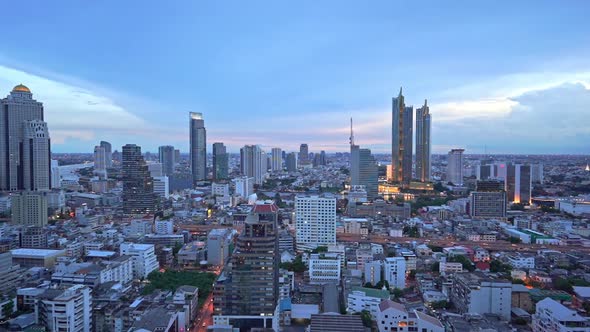 Beautiful building architecture around Bangkok city in Thailand