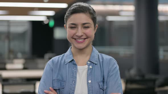 Indian Woman Smiling Towards Camera