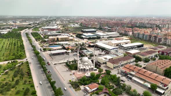 Konya city aerial view with drone, Turkey 4 K