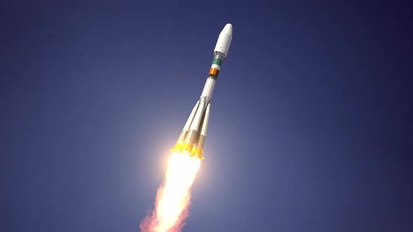 Heavy Carrier Rocket Takes Off