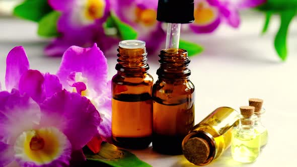 Orchid Essential Oil in a Small Bottle