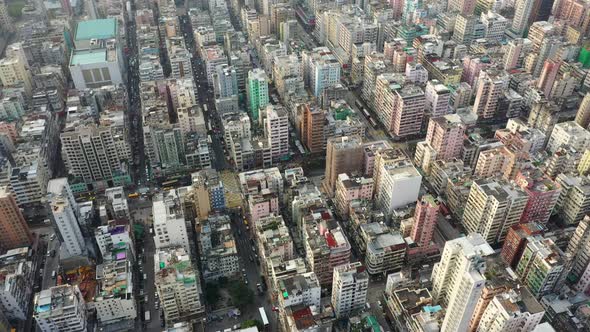 Top view of city in Hong Kong