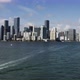 View at Miami's Embankment and Sailing Boats on Blue Sky Background - VideoHive Item for Sale