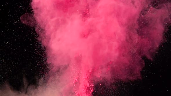 Colorful Powder Explosion in Slow Motion