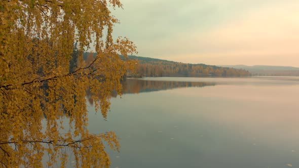 Revealing a beautiful calm lake in October.