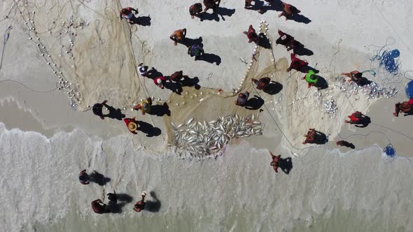 Famous artisanal fishing at Arraial do Cabo coast city Rio de Janeiro Brazil.