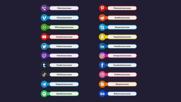 20 Social Media Lower Thirds