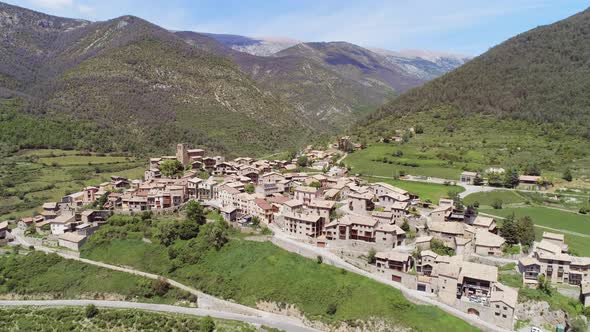 Small Mountain Village of Tuixent in Catalonia Spain