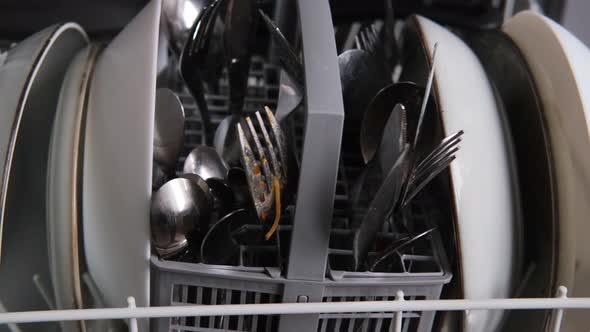 Dirty Used Dishes are in the Dishwasher
