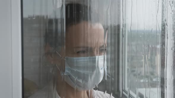 Surgical mask for virus prevention. 