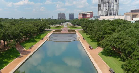 Aerial of the Houston museum district