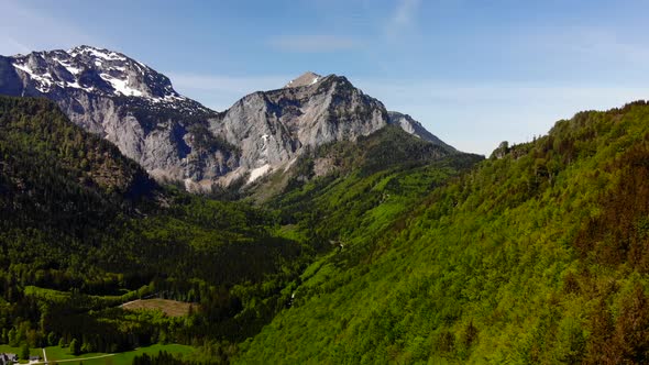 Beautiful view from the Signalkogel to the Mountains drone video