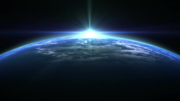 Blue Flare Over The Earth