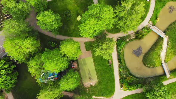 Fly Over Playground In Siauliai, Lithuania