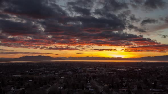 Sunset time lapse displaying magnificent colors