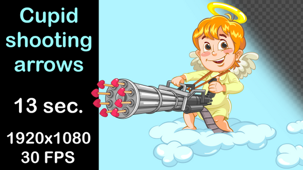 Cupid Shooting a love arrows  alt