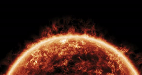 Sun surface footage, star rotation