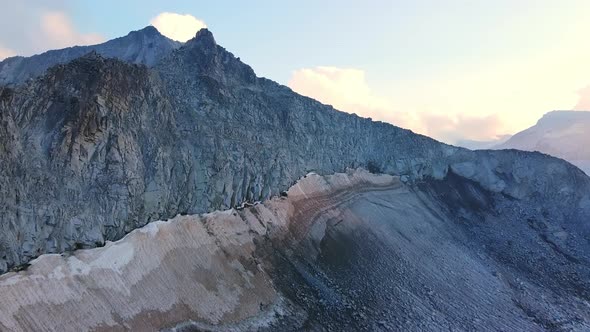 Flying over the Mountains Peaks alt