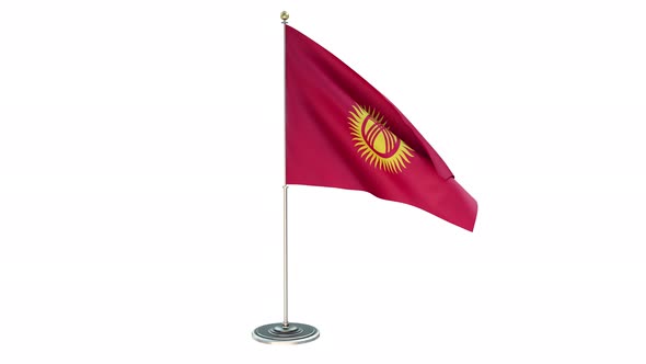 Kyrgyzstan Small Flag Pole Loops With Alpha