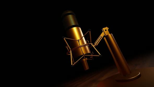Gold Plated Studio Microphone alt