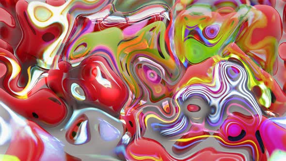New Colorful Futuristic Water Liquid Animated Background