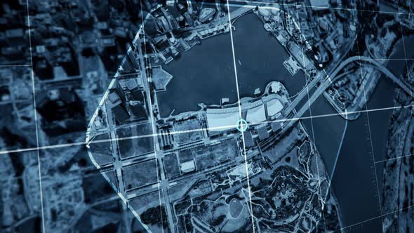 Futuristic satellite scanner seeking the location of the terrorist leaders alt