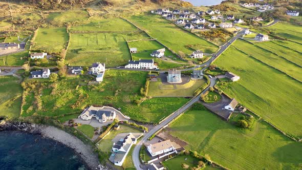 Aerial View of Portnoo Harbour in County Donegal Ireland