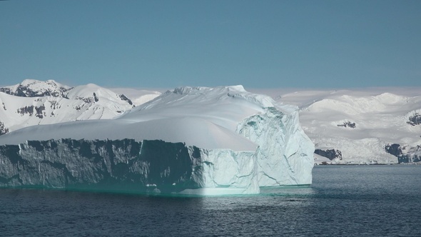 Climate change - Greenland Iceberg landscape. Arctic nature heavily affected by Global warming.