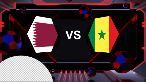 Qatar Vs Senegal Football World Cup Qatar 2022 Vs Card Transition