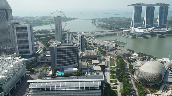 Time lapse of Building in Singapore city