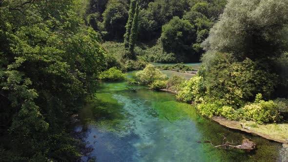 Beautiful Turquoise Spring Blue Eye Albania