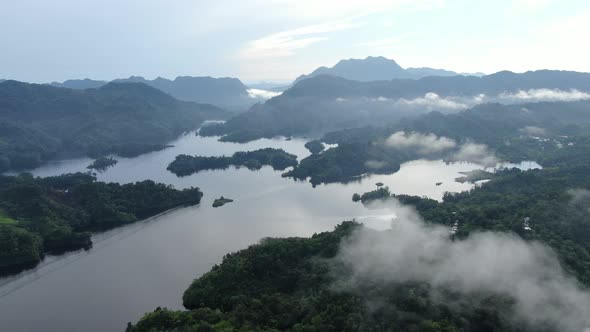 Aerial View of Fjords at New Zealand